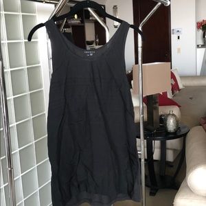 Black theory top in silk-petite size